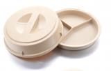 THREE-COMPARTMENT SCOOP DISH